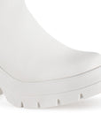 Botin Beige Mujer Casual Cierres Laterales Tacon Grueso Moda 4760093