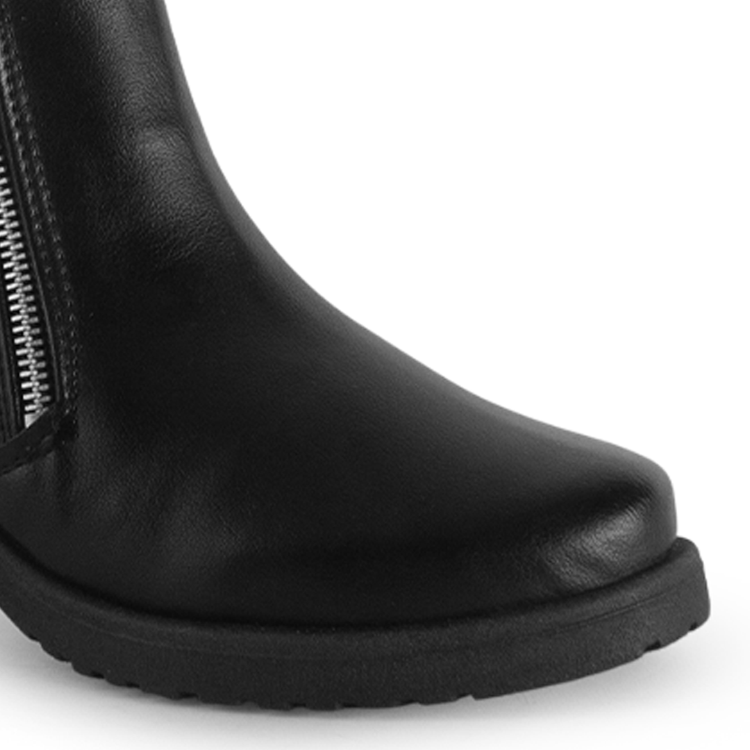 Botines Negro Cortos Para Mujer Casual Tacon Cuadrado Formal 2880130