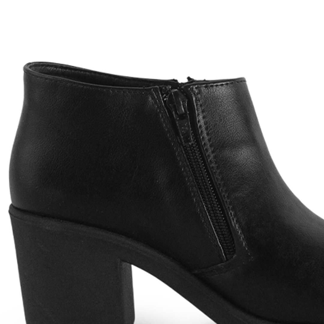 Botines Negro Cortos Para Mujer Casual Tacon Cuadrado Formal 2880130