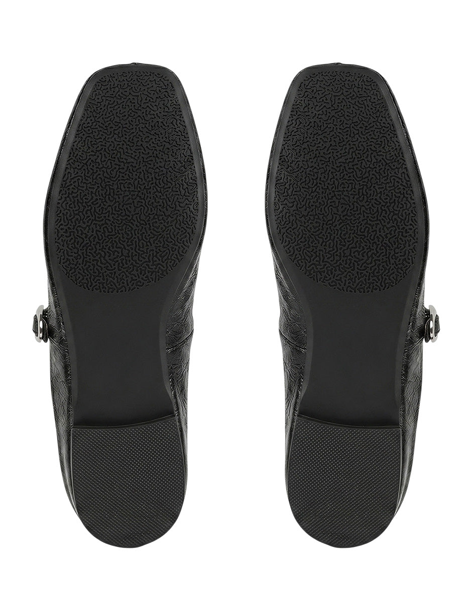 Duo de balerinas tipo mules negras y vino con pulsera decorativa | Mod.340D3051-3052