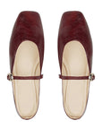 Duo de flats vino y negros con talón descubierto y correa ajustable | Mod.340D3051-3052