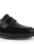 Mocasin Negro Mujer Textura Tacon Bajo Elegante Casual Moda Dama 3510195