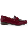 Mocasin Vino Mujer Textura Tacon Bajo Elegante Casual Moda Dama 3510196