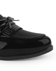 Mocasin Negro De Vestir Para Mujer Con Moño Casual Elegante 3510197