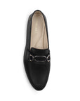 Zapatos Negro Mujer Mocasin Elegante Comodo Herraje Metalico 3510198