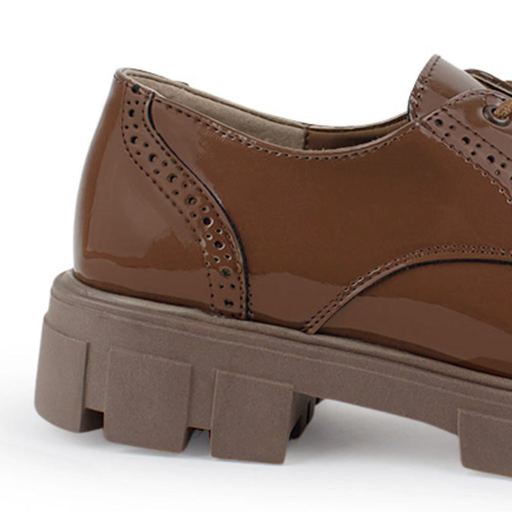 Mocasin Cafe Casual Dama Cordones Zapato Mujer Moda 4290074