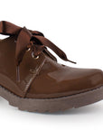 Mocasin Cafe Tacon Bajo Con Lazo Decorativo Moda Casual 4290077
