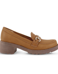 Mocasin Cafe Dama Herraje Moda Casual Zapato Para Mujer Tacon 4290080