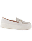 Mocasin Beige Mujer Casual Plataforma Herraje Moda Zapato Dama 4820052