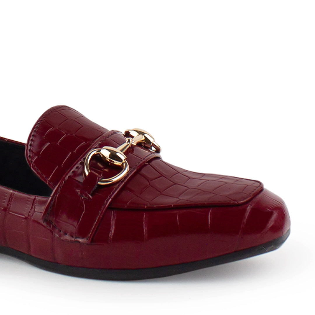 Zapato Vino Moderno Vestir Dama Casual Mocasín Moda Mujer 3520177