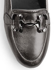 Mocasin Gris Casual Herraje Moda Mujer Plano Zapato Dama Formal 3402866