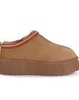 Mocasin Cafe Dama Peluche Comodo Casual Plataforma Alta 4870033