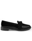 Mocasin Negro Dama Casual Elegante Comodo Moño Moda 4030125