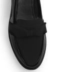 Mocasin Negro Dama Casual Elegante Comodo Moño Moda 4030125
