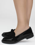 Mocasin Negro Dama Casual Elegante Comodo Moño Moda 4030125
