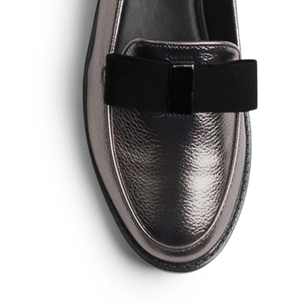 Mocasín Gris Mujer Piso Casual Puntal Elegante Moda Dama 4030127