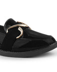 Mocasin Negro Dama Casual Detalle Elegante Piso Moda 4030128