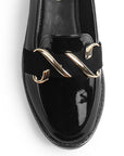 Mocasin Negro Dama Casual Detalle Elegante Piso Moda 4030128