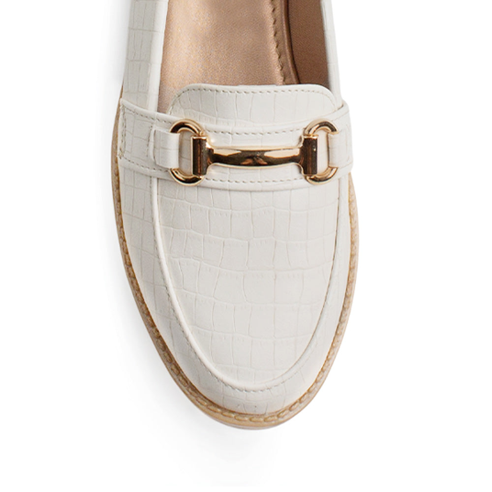 Zapatos Beige Mujer Tipo MocasIn Detalle Dorado Moda 4030131