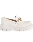 Mocasines Beige Dama Herraje Plataforma Baja Comodo Casual 4760096