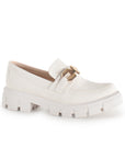Mocasines Beige Dama Herraje Plataforma Baja Comodo Casual 4760096