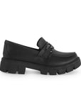 Mocasines Negro Mujer Herraje Casual Cómodo Suela Chunky 4760097