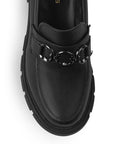 Mocasines Negro Mujer Herraje Casual Cómodo Suela Chunky 4760097