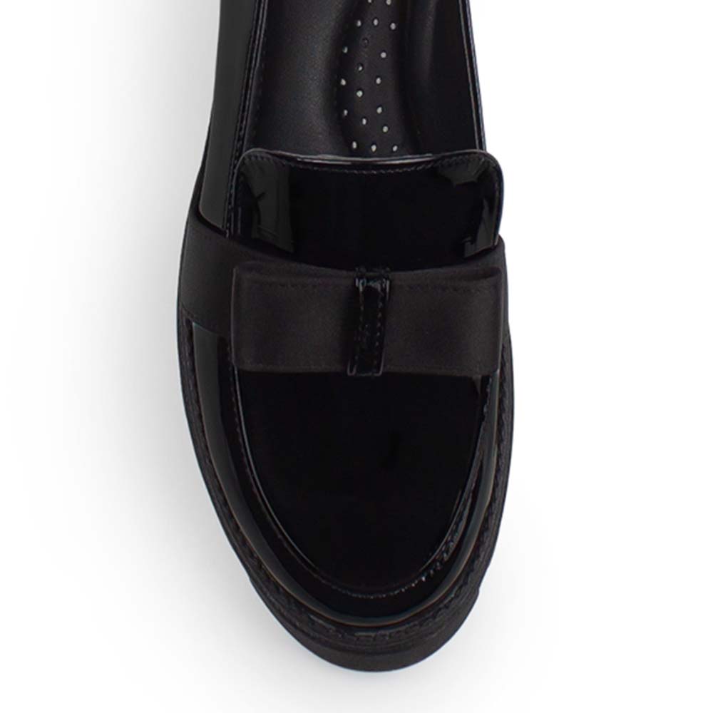 Zapato Negro Para Mujer Casual Mocasin Moño Moda Formal 2880129