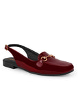 Mules Vino Piso Moda Casual Balerina Mujer Comodo Destalonado 2880131