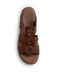 Sandalia Cafe Mujer Plataforma Baja Casual Tiras Resorte Moda 4810075