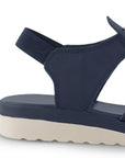 Sandalia Marino Mujer Plataforma Baja Casual Tiras Resorte Moda 4810076