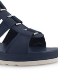 Sandalia Marino Mujer Plataforma Baja Casual Tiras Resorte Moda 4810076