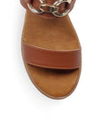 Sandalia Cafe Plataforma Alta Mujer Hebilla Doble Correa Casual 4500166