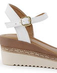 Sandalia Blanco Plataforma Comoda Moda Mujer Confort Casual Moda 3950105