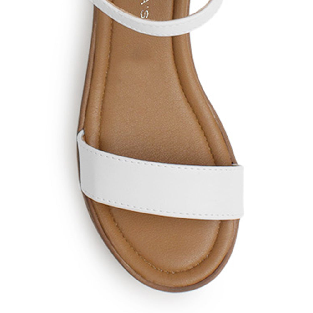 Sandalia Blanco Plataforma Comoda Moda Mujer Confort Casual Moda 3950105