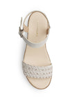 Sandalia Beige De Plataforma Tira Trenzada Moda Casual Pulsera 3201468
