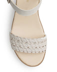 Sandalia Beige De Plataforma Tira Trenzada Moda Casual Pulsera 3201468