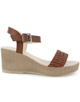 Sandalia Cafe De Plataforma Tira Trenzada Moda Casual Pulsera 3201469