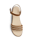 Sandalia Cafe Mujer Plataforma Baja Casual Dama Pulsera Hebilla 3201470