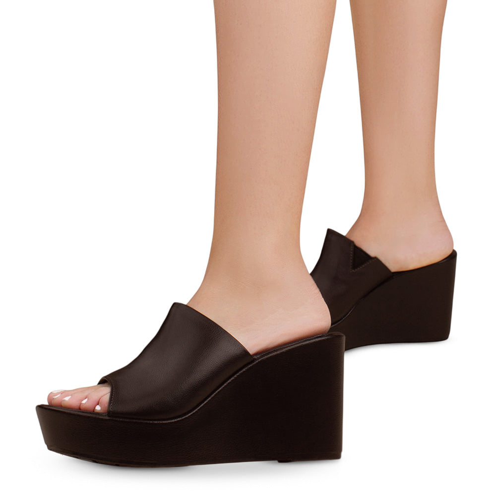 Sandalia Cafe De Plataforma Mujer Casual Moda Elegante 3402948