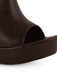 Sandalia Cafe De Plataforma Mujer Casual Moda Elegante 3402948