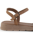 Sandalia Cafe Plataforma Baja Mujer Pulsera Pedreria Moda Casual 3402989