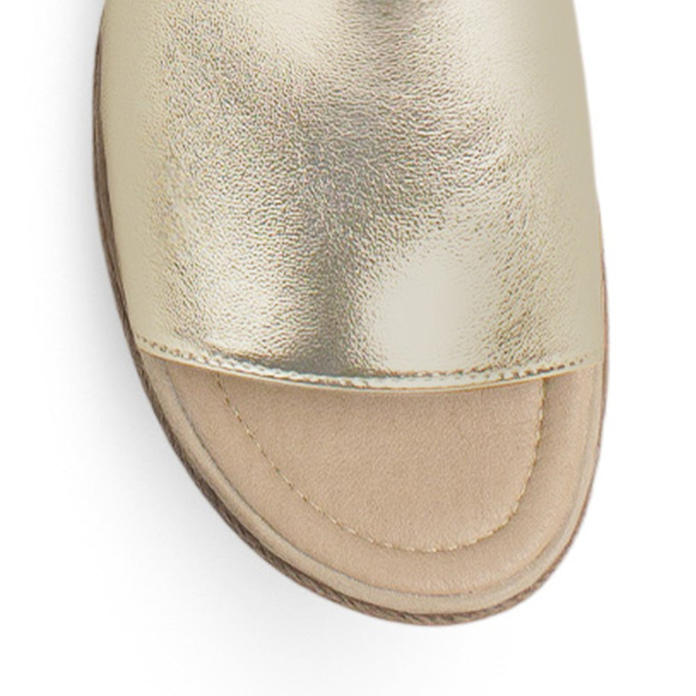 Plataforma Oro Alta Casual Mujer Comoda Playa Elegante Dama 4910033