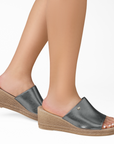 Plataforma Gris Alta Casual Mujer Comoda Playa Elegante Dama 4910034