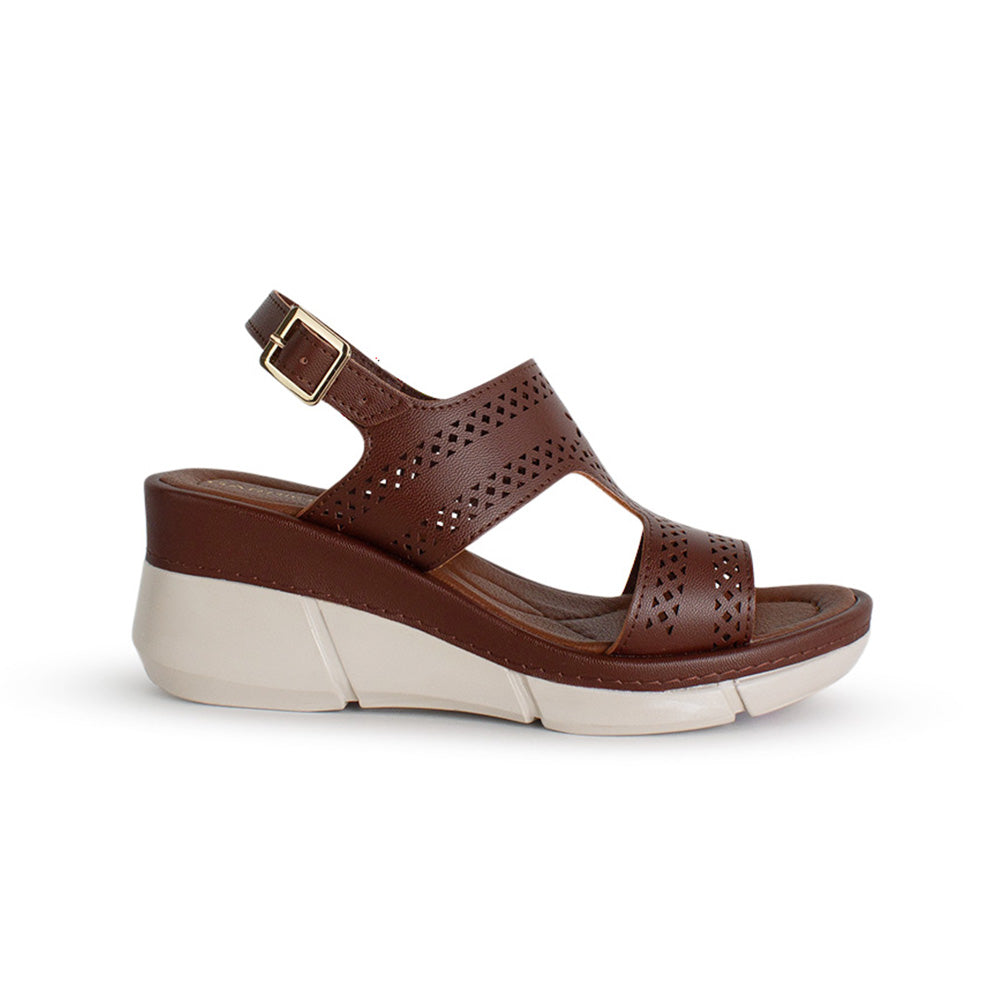 Sandalia Cafe Plataforma Dama Casual Perforado Moderno 4910040