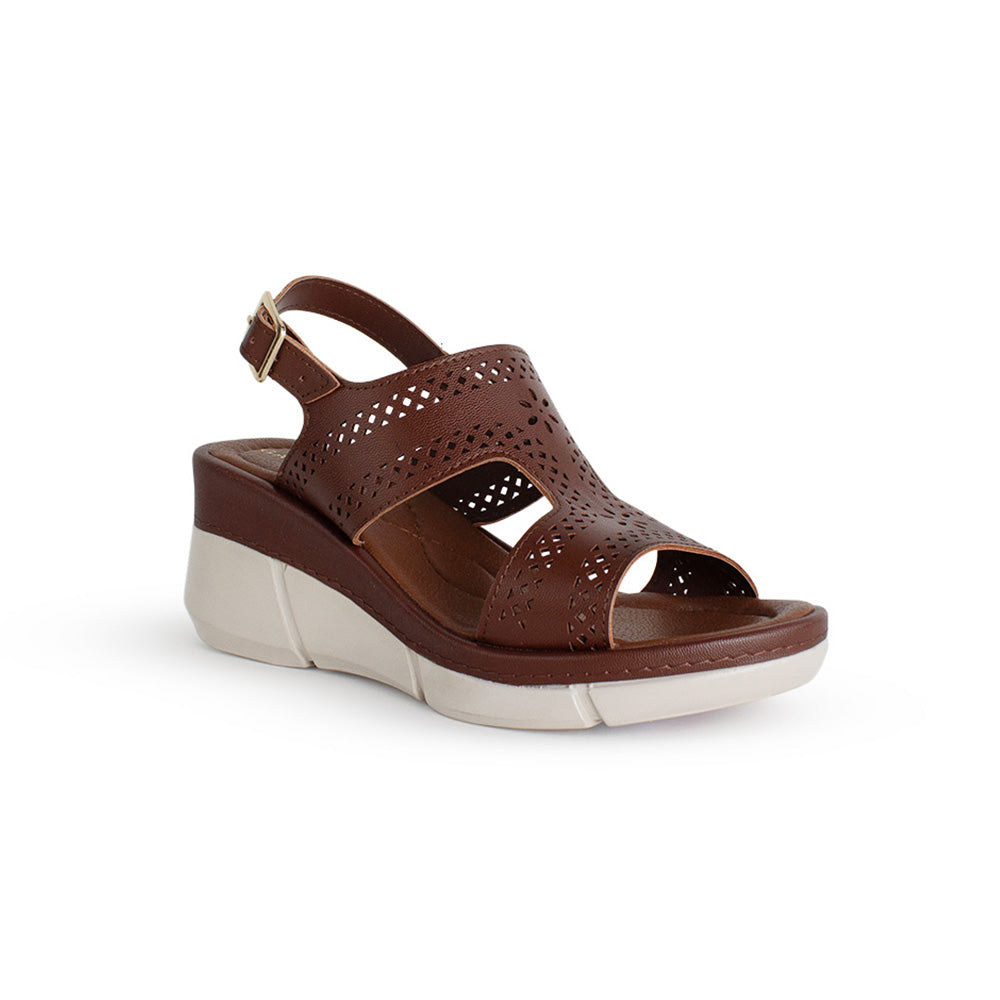 Sandalia Cafe Plataforma Dama Casual Perforado Moderno 4910040