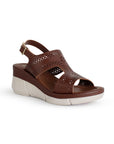 Sandalia Cafe Plataforma Dama Casual Perforado Moderno 4910040