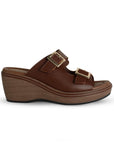 Plataforma Cafe Alta Mujer Casual Moda Dos Correas Ajustables 4910041