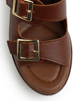 Plataforma Cafe Alta Mujer Casual Moda Dos Correas Ajustables 4910041