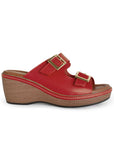 Plataforma Rojo Alta Mujer Casual Moda Dos Correas Ajustables 4910042